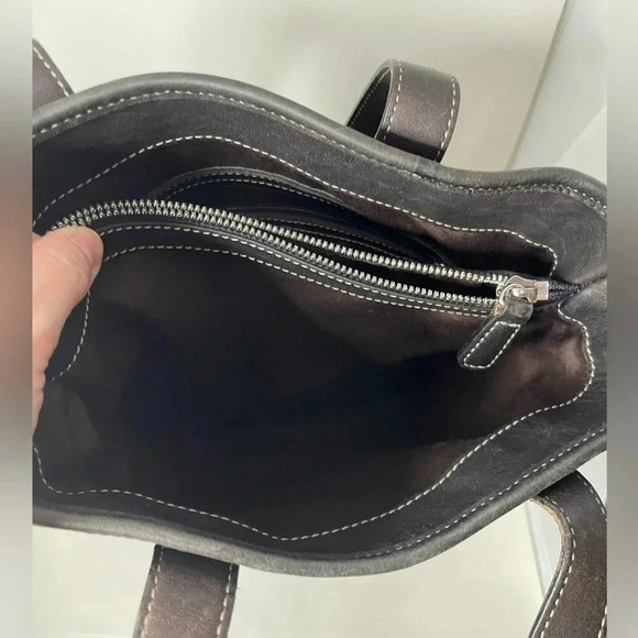 VINTAGE Coach brown leather shoulder bag​ - Picture 5 of 13